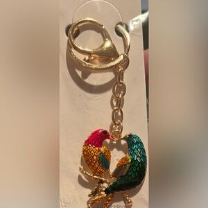 NWT Chunky Colorful Bird Keychain / Bag Charm